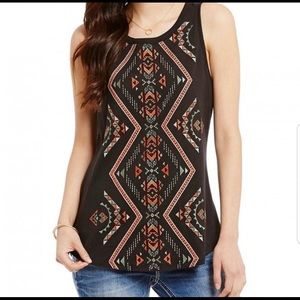 Miss Me tribal print top SEXY back alert! NWT